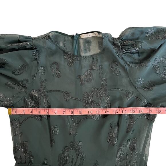 Cooper St Ophelia Wide Sleeve Green Mini Dress - Picture 8 of 10